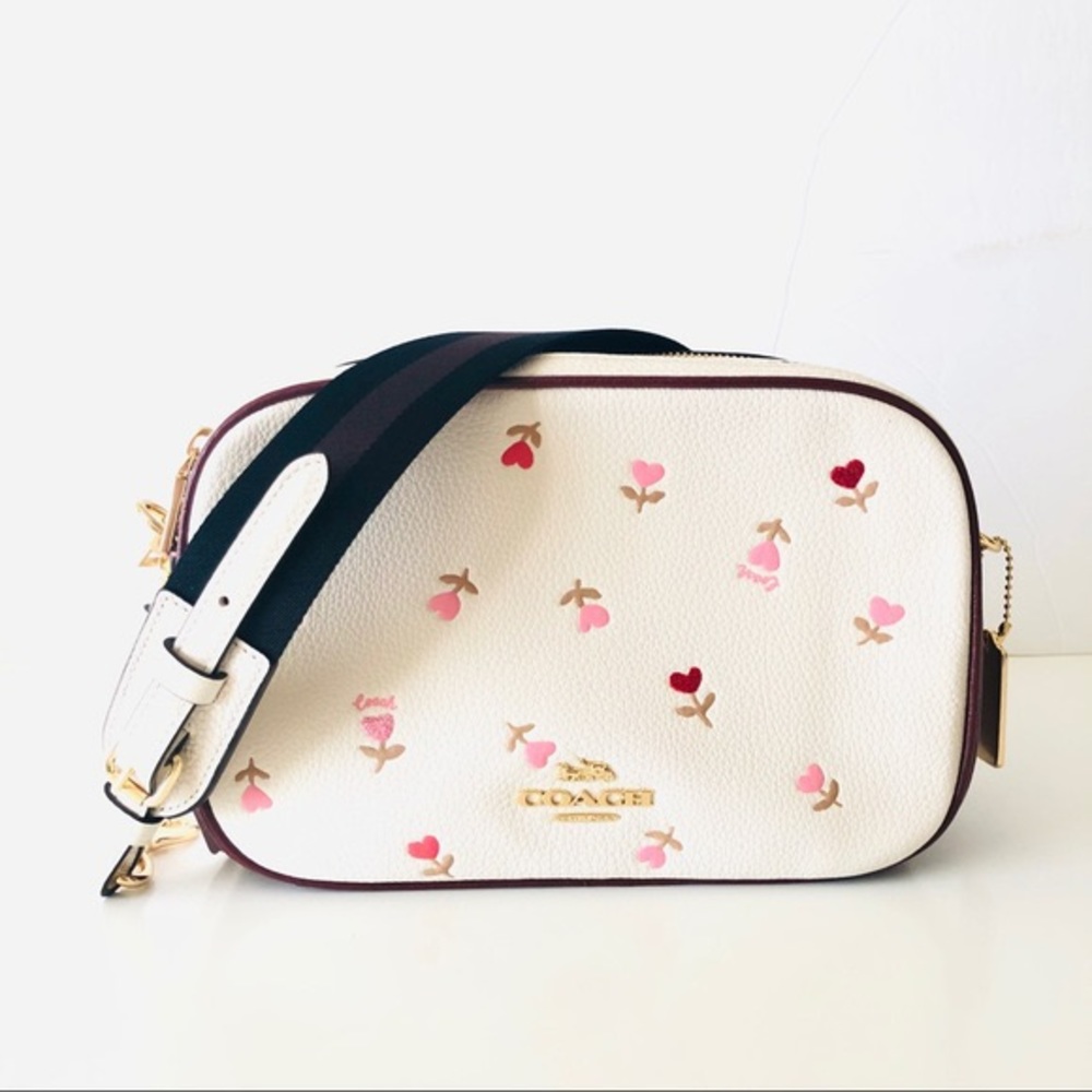 COACH Jes Crossbody Shoulder Bag With Heart Floral Print, NWT!